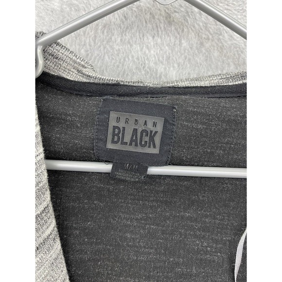 Urban Black Women's Cardigan Open Front Hooded Long Sleeve Marled Sweater - Picture 7 of 13